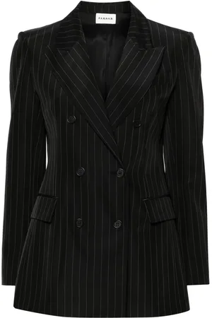 P.A.R.O.S.H. Double-breasted pinstripe-pattern blazer