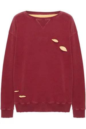 Maison Margiela Distressed layered cotton sweatshirt