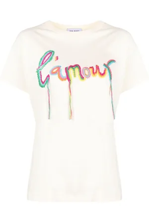 MIRA MIKATI Slogan-embroidered T-shirt