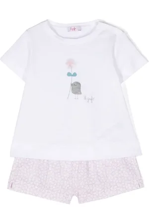 Il gufo Floral-print cotton shorts