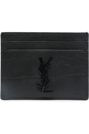 Saint Laurent Monogram logo plaque cardholder