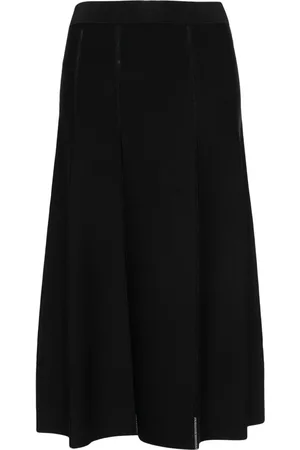 ZIMMERMANN Ribbed-knit A-line midi skirt