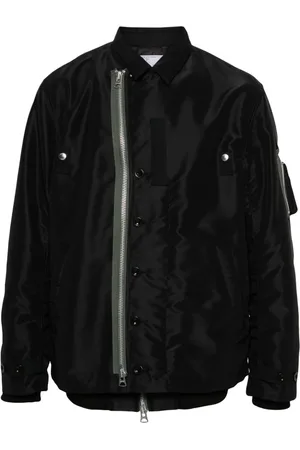 SACAI Contrasting-trim layered bomber jacket
