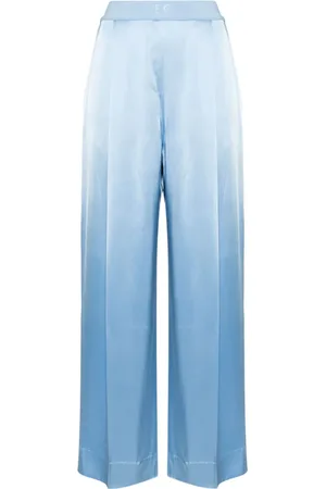 STINE GOYA Ciara pleat-detail wide-leg trousers
