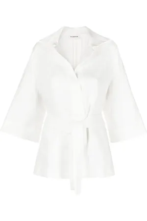 P.A.R.O.S.H. Belted linen blouse