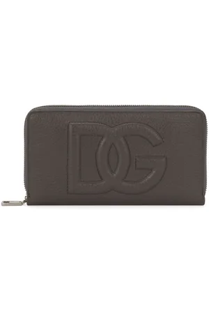 Dolce & Gabbana DG logo zip-around leather wallet