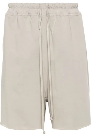 Rick Owens Raw-cut-edge jersey shorts