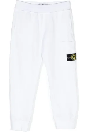 Stone Island Compass-badge cotton track pants