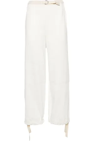 Jil Sander Belted cotton trousers