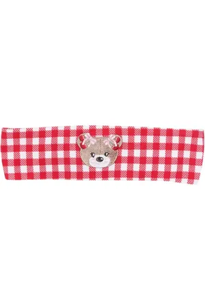 MONNALISA Bear-motif gingham headband