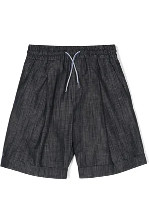 Missoni Logo-detail chambray shorts