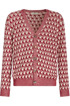 Etro Geometric-jacquard two-tone cardigan
