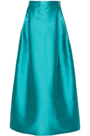 Alberta Ferretti High-waist pleat skirt