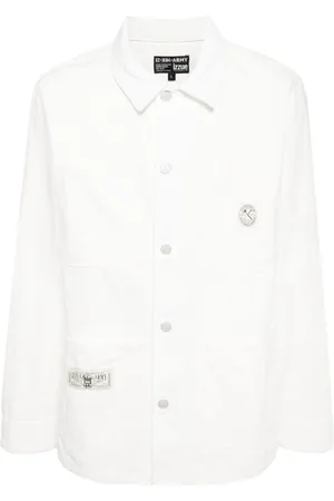 Izzue Logo-appliqué cotton jacket