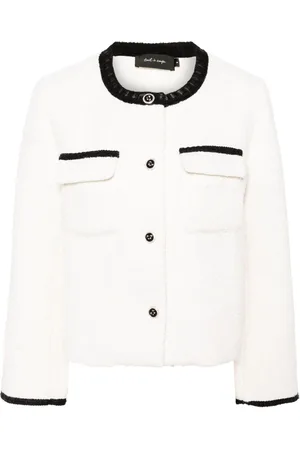 tout a coup Contrast-trim tweed jacket