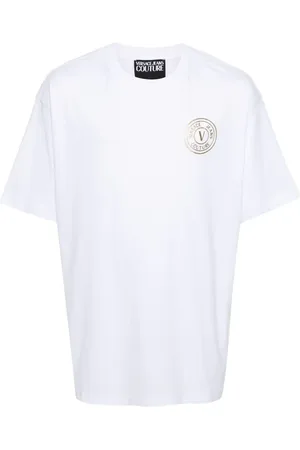 VERSACE V-Emblem cotton T-shirt