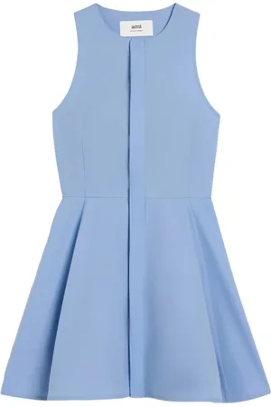 Ami Sleeveless flared minidress