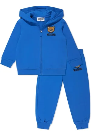 Moschino Teddy Bear embroidered cotton tracksuit set