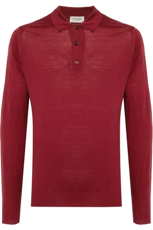 JOHN SMEDLEY Long-sleeve wool polo shirt
