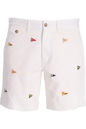 Ralph Lauren Flag-embroidered twill bermuda shorts