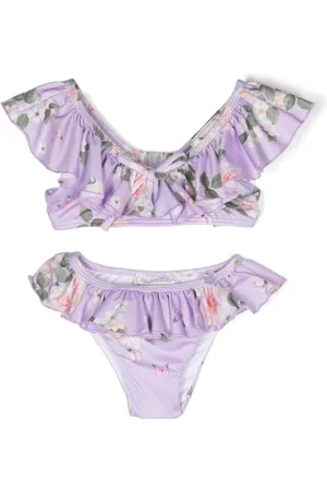 MONNALISA Floral-print ruffled bikini