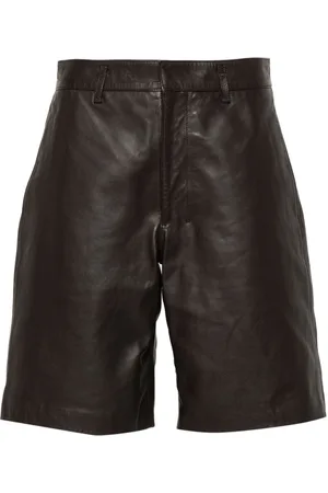 LEMAIRE Leather knee shorts