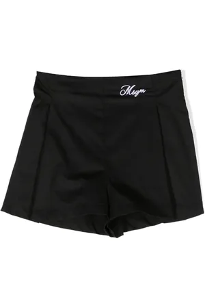 Msgm Wide-leg cotton shorts