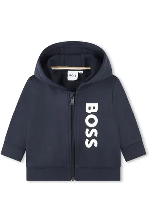 HUGO BOSS Logo-print cotton-blend hoodie