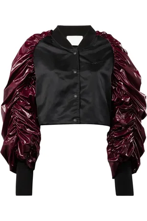 Reebok Puff-sleeves cropped bomber jacket