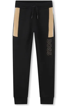 HUGO BOSS Logo-print cotton-blend track pants