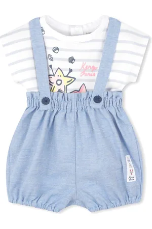 Kenzo Striped cotton babygrow set