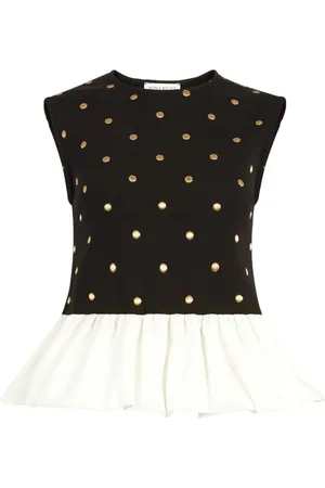 Nina Ricci Polka dot peplum top