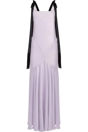 Nina Ricci Bow satin maxi dress