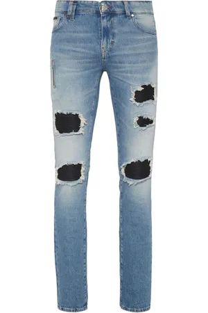 Philipp Plein Mid-rise ripped jeans