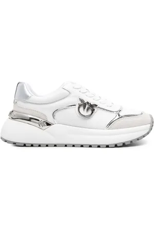 Pinko Love Birds leather sneakers