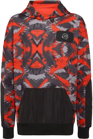Philipp Plein Camouflage-print logo-patch hoodie