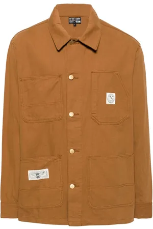 Izzue Logo-appliqué cotton jacket