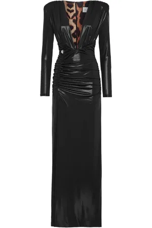 Philipp Plein Ruched lamé-effect maxi dress
