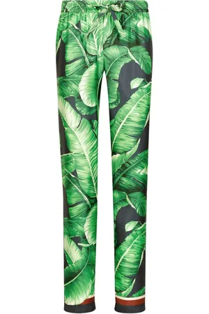 Dolce & Gabbana Banano print silk lounge trousers