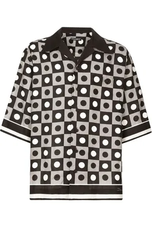 Dolce & Gabbana Geometric-print linen shirt