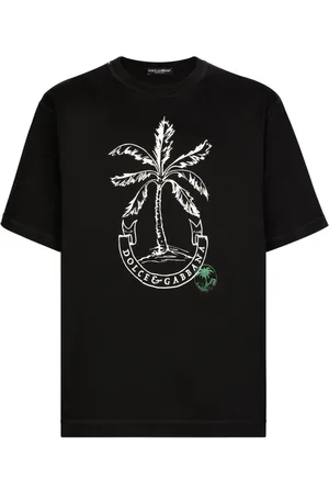 Dolce & Gabbana Palm-logo print cotton T-shirt