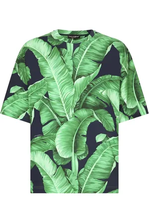 Dolce & Gabbana Leaf-print cotton T-shirt