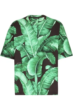 Dolce & Gabbana Leaf-print cotton T-shirt