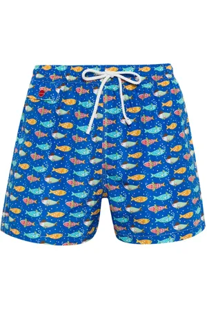 Kiton Fish-print swim shorts