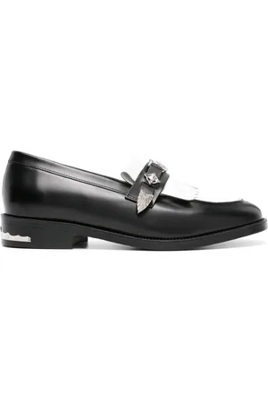 TOGA VIRILIS Plaque-detailing two-tone loafers