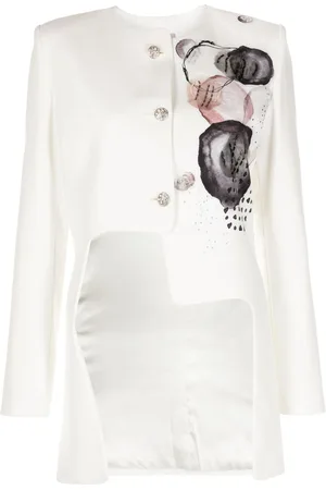 Saiid Kobeisy Printed asymmetric jacket