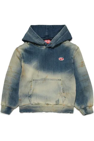 Diesel Logo-appliqué denim hoodie