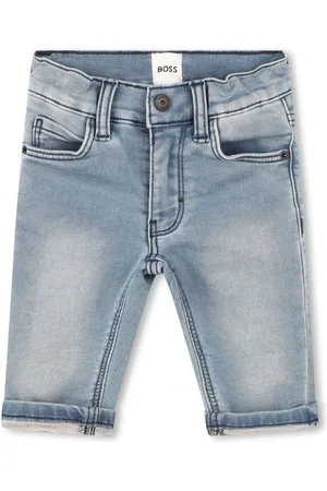 HUGO BOSS Logo-appliqué straight-leg jeans