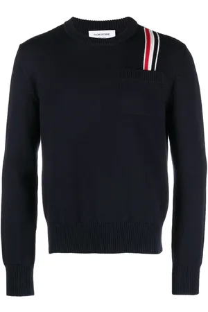 Thom Browne RWB-stripe intarsia cotton jumper