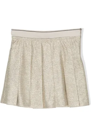 Brunello Cucinelli Glitter-detail pleated miniskirt